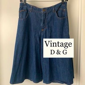 Vintage Dolce & Gabbana Jean Culotte Shorts Skirt